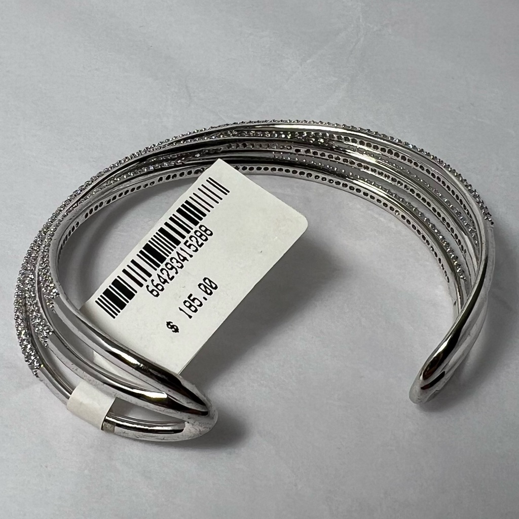 Nwt Silver Bracelet Saks 5th Avenue. Cz Kenneth Jay Lane.